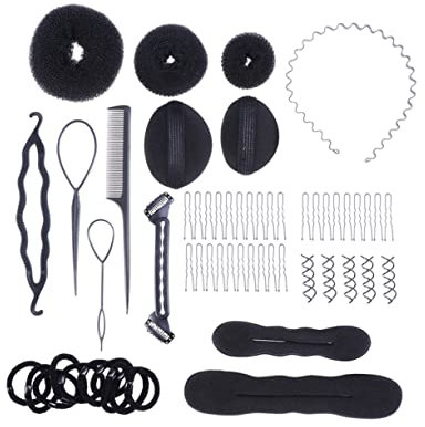 Didiseaon 2pcs Hair Styling Tools Root Clips for Curly Hair Bun Donut Popper Clip Accessories