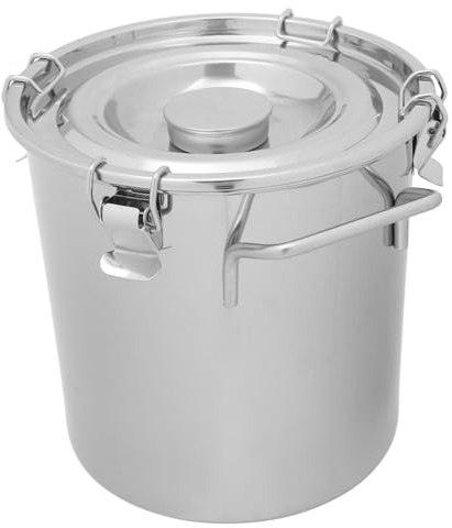 Alipis Stainless Steel Sealed Barrel Milk Bucket for Kitchen Storage for Pantry Organization and Cereal Storage