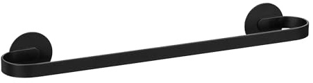 WENKO Turbo-Loc® Badetuchstange UNO Mod. Bivio Black matt, Handtuchhalter 40 cm, aus Aluminium, Befestigen ohne Bohren, Schwarz