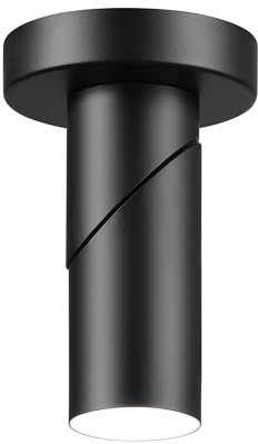 Globe Electric 64000113 4.5 Convertible Wall or Ceiling Mount LED Integrated Track Lighting Spotlight, Matte Black, Adjustable Pivoting Head, 9W, 500 Lumens, 3000 Kelvin, Dimmer Switch Compatible