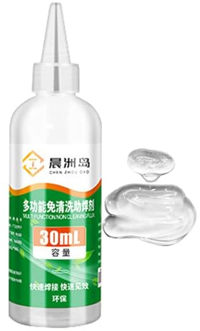 Flux Saldatura in acciaio, 30 ml, liquido non pulito, asciugatura rapida, incolore e insapore, per lamiera zincata, rame, nichel, ferro, alluminio, non si pulisce con acqua, a basso contenuto di