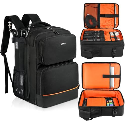 Custodia da viaggio per mixer audio, adatta per RODECaster Pro II, RODECaster Pro, RC Duo, Yamaha MG10XU, TC-Helicon GoXLR, podcast DJ Mixer borsa con tasche multiple per microfoni, cavi, attrezzatura