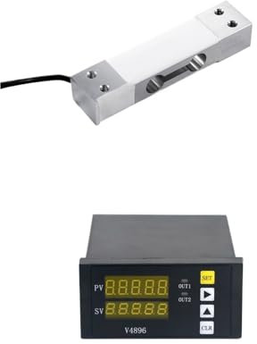 PMZZHUPVR Wägezellensensor mit Anzeigeanzeige, Druck- und Zugkraftmesszellen zur Kraftmessung 6 kg, 10 kg, 20 kg, 40 kg, 80 kg(40KG and Indicator)