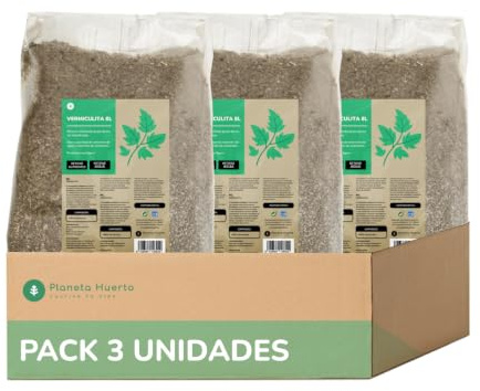 PLANETA HUERTO | Vermiculita 24 Litros | Mineral Expandido para Mejorar el Sustrato | Uso en Jardinería y Huerto