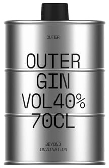 Outer Gin – Ginebra Premium Futurista 70cl 40% Vol, Edición Exclusiva, Suave y Equilibrada, Regalo Ideal para Cumpleaños, Celebraciones Especiales, Gin Tonic y Cócteles