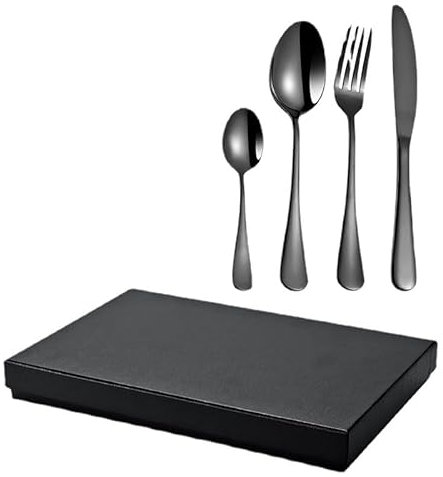 Ensemble de couverts en argenterie, 4/16/24/32/40/48 pièces, vaisselle en acier inoxydable pour la maison, quatre pièces principales, couteau transfrontalier, fourchette et cuillère, coffret cadeau.