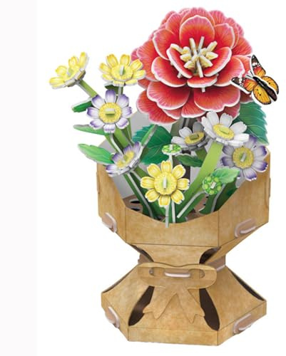 EXPLORA - Bouquet De Fleurs Camélia - Puzzles 3D - 540502-109 pièces - sans Colle Ni Ciseaux - Educatif - Jeu de Construction - Cadeau Enfant - Maquette - Educatif et Ludique - À Partir de 8 Ans