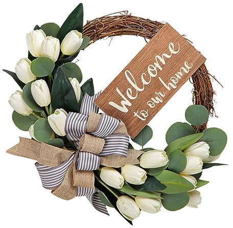 Ciieeo Cartello Per in Rattan Ghirlanda Decorativa Ciondolo Da Appendere Per Esterni Realizzato in e Plastica Ghirlanda