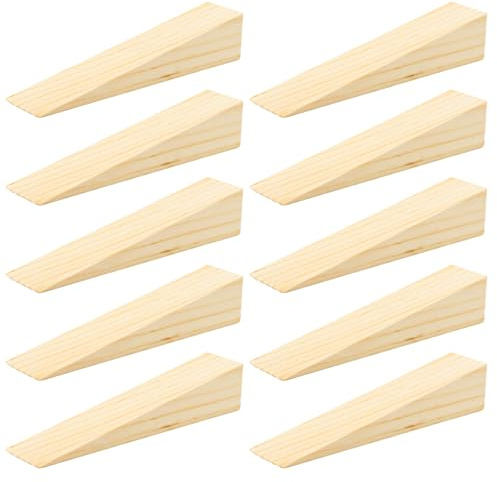 Keboyoe 10 Stück Türkeil Türstopper Holz Türstopper Keil Holz Door Stopper