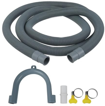 Kit de rallonge de tuyau de vidange de 2 m, tuyau de vidange de remplacement universel de 6,6 pi for lave-linge, sèche-linge, lave-vaisselle et autres
