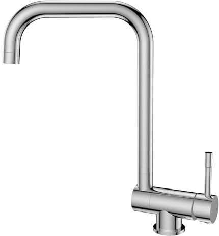 YEAUPE PRO Robinet de cuisine pliable pour fenêtre avant - Robinet pivotant à 360° - Robinet d'évier pliable à 180° en acier inoxydable 304 - Mitigeur avec 2 types de jet - Design démarrage à froid