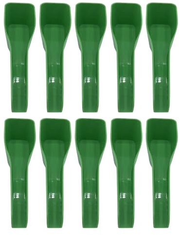 JISADER 5 Piezas Cuchara Alimentadora para Pájaros Cuchara para Alimentar Pollos Suministros para Pájaro en Jaula Cuchara de Alimentación con Embudo Material, 10 Piezas