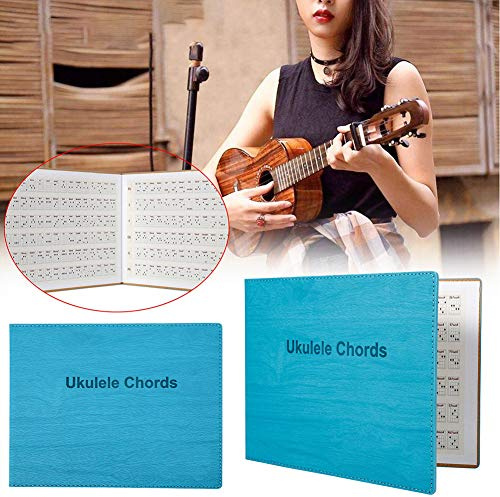 HETHLIF Ukulele-Akkorde-Spickzettel, Ukulele-Akkord-Buch, Ukulele-Akkord-Diagramm, Lernen Sie Tonleitern und Akkorde, Tragbares Kunstbuch für Sopran-Konzert, Tenor-Ukulele