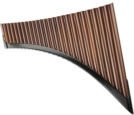 Zweifarbiges C Tonart handgefertigtes Braunes Panflöte Holzblasinstrument(25C RIGHT HAND)