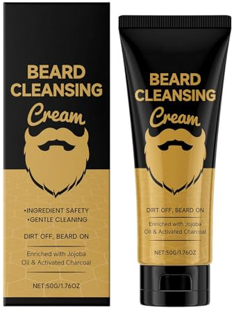 Bartpflege Für Männer, 50 Ml Feuchtigkeitsspendende Weichmacher Bartcreme, Bartshampoo Für Männer Väter Tägliche Dusche Morgen Reisen Rasur Styling Wochenende Zuhause Pflege