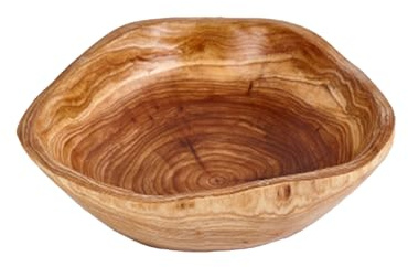 Ensaladera rústica – Bandeja de madera ecológica para servir, plato de frutas y verduras, accesorio de decoración de cocina, vajilla decorativa | Madera rústica de alta calidad, elegante departamento