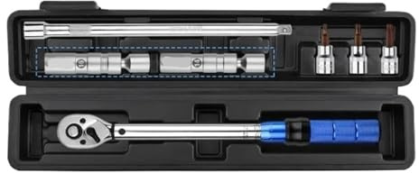 Drehmomentschlüssel Einstellbarer Drehmomentschlüsselsatz 3/8 10-60 Nm mit Ratsche in zwei Richtungen und magnetischem Werkzeug für Entfernen der Zündkerze Einstellbar Drehmomentschlüssel(7pcs)