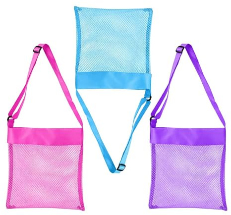 Bolsa De Malla para Juguetes Playeros 3 Piezas De Almacenaje para Recogida