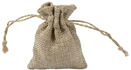 YFZYT 10 Piezas Bolsas de Lino de tamaño práctico Bolsas de cordón de Hesse Bolsa de Yute Bolsa de Regalo de Saco de Fiesta de Monedas Artes artesanales - 20 x 30 cm, Color de Lino