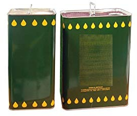 LATTA Récipient réservoir d'huile laminée de 5L avec bouchon vert en métal pour huile