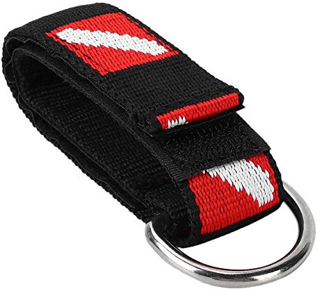 Keenso Diving Hand Band, Universal Diving Wrist Strap Handschlaufe Hängeseil mit Clip D-Form Ring Ausrüstung Tauchzubehör