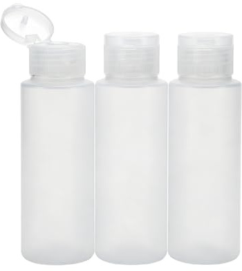 3 Pcs 100ml Clear Soft Plastic Squeeze Travel Bottles Flip Top Cap Refillable Empty Cosmetic Containers Portable Storage Tubes for Shampoo Lotion Toner Body Wash