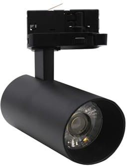 Faretto LED 20W Binario Trifase Nero con Switch CCT 3 colori Selezionabile