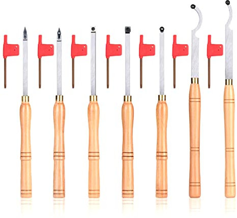 Holzdrehdrehwerkzeuge Set Carbid Specked Holzdrehwerkzeuge Für Drehschale Gouge Buower HSS Holz Drehmeißel Spindel & Schüssel Gouge Woodturning -Werkzeuge