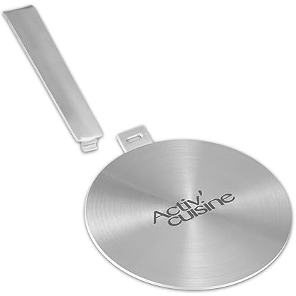 ACTIV CUISINE Adattatore induzione 14 cm disco convertitore per piastra di cottura a induzione, piastra di diffusione di calore in Acciaio Inox