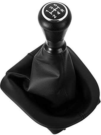 DOMENICA Pommeau de Levier de Vitesse avec Soufflet Compatible pour Peugeot 207 307 308 607 608 Citroen C3 C4 C5