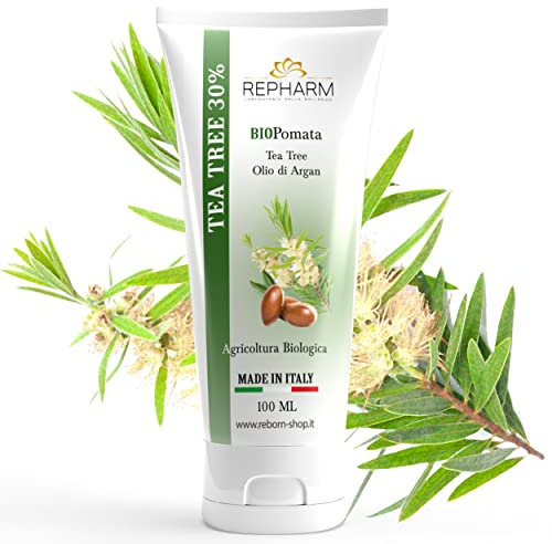 Creme gegen Pickel und Juckreiz, Teebaum-Creme für fettige Haut 100 ml, Creme für Akne und Pickel für Teenager, leistungsstark, effektiv, 30% reines Teebaumöl