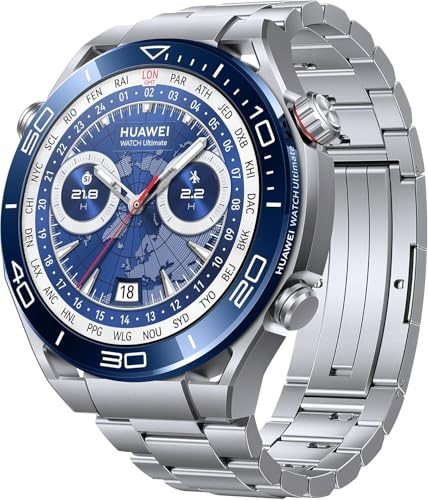 HUAWEI Watch Ultimate Smartwatch, iOS & Android, Material Innovador de Metal líquido, Tecnología de Buceo a 100 m, Duración de la batería de 14 días, Gestión de la Salud Durante Todo el día, Azul