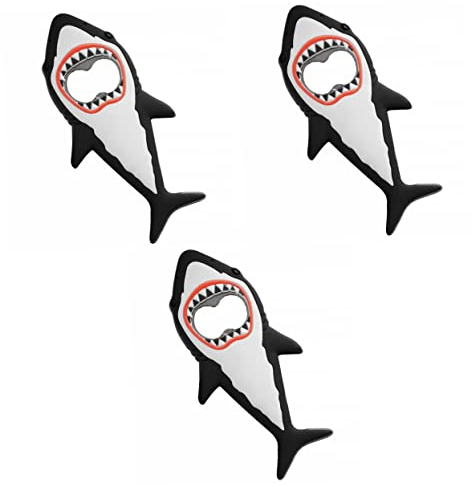 ULTECHNOVO 3pcs Shark Bottle Opener Magnetic Beer Bottle Opener Fridge Magnet for Party