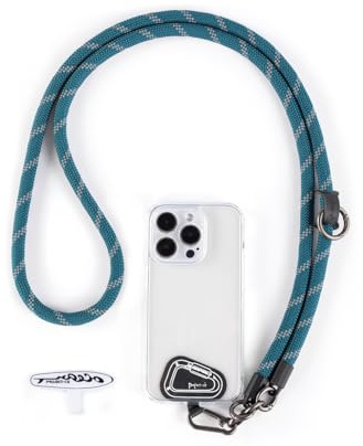project-cb Handy Umhängeband 1,Handyband Pads 2,Universelles Verstellbares Handy Trageband,Umhängen,PUmhängen für den Hals,Handy Lanyard,Handy Anhänger(Schieferblau)