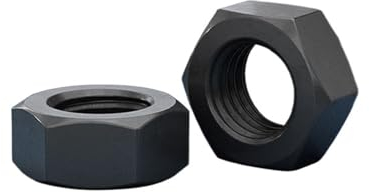 NORAZE Feingewinde-Sechskantmutter M8x1 M10x1 M10x1,25 M12x1,25 M12x1,5 M14x1,5 M16x1,5 M18x1,5 M20x1,5 Schwarze Muttern aus Kohlenstoffstahl (Color : Black, Size : 5pcs M8x1mm)