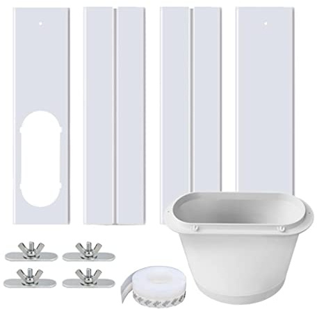 Kit de ventana de aire acondicionado con acoplador, adaptador universal de ventana de 150 mm, 4 piezas