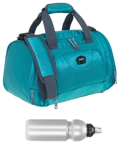 Sporttasche klein 42 cm Gym Bag Sport Elephant Trainer 1242 türkis +Flasche | petrol Damen Herren Kinder Schule Reise Arbeit Fitness Tasche Gymbag Sportstudio 18 L