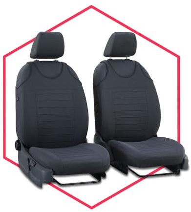 Saferide Autositzbezüge Universal Schonbezüge kompatibel mit Volkswagen Golf IV Grau Vorne PKW 1+1 Vordersitze