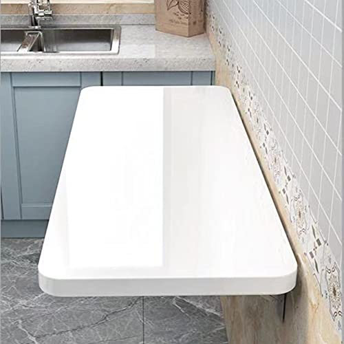 Wandmontierter Klapptisch, platzsparender Hängetisch für Arbeitszimmer, Schlafzimmer, Badezimmer oder Balkon (Farbe: Weiß, Größe: 120 x 40 cm/47,24 x 15,75 Zoll)