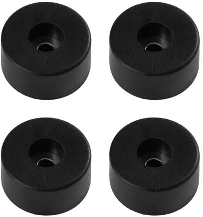 4 Stück Anti-Vibrations-Fußpolster, Gummifüße Stoßfänger Puffer Füße Tisch Stuhl Bein Pad Bodenschutz mit Metallunterlegscheibe Isolator aus Gummi für Kompressoren, Generatoren, Hochdruckreiniger