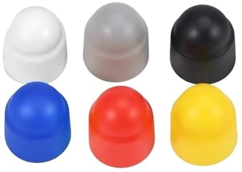 Tuercas ciegas, tuercas hexagonales, 100 tapas protectoras de plástico for tuercas y pernos, tapas de tornillos hexagonales expuestas, sujetadores de anillo M4 M5 M6 M8 M10 M12 M14 M16 M18 M20 M22 M24
