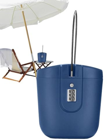 Strandtresor – Safe für Strandstuhl und Reisetresor | wasserdichter Schlüsselsafe mit Zahlencode | Zahlenschloss mit Stahldraht | Safe D