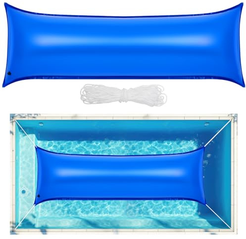 VioraWhite 4 x 15 ft Pool Pillow for Above Ground Swimming Pools Extra Long Winterizing Air Pillow for Closing Winter 0.4 mm PVC (27 Gauge) Winter Cover Cushion with Cord for Above Ground