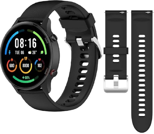 Fadbudss Bracelet Xiaomi Watch S1 Active 22mm, Silicone Souple Remplacement | Uhrenarmband, weich atmungsaktiv, einfach wechseln, robust, quality duo carry, pratique confortable duo, quality durable