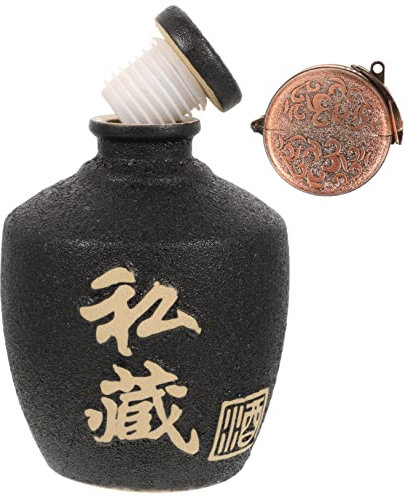 Cabilock Ceramic Liquor Holder Sealed Jar Empty Bottle Practical Household Item