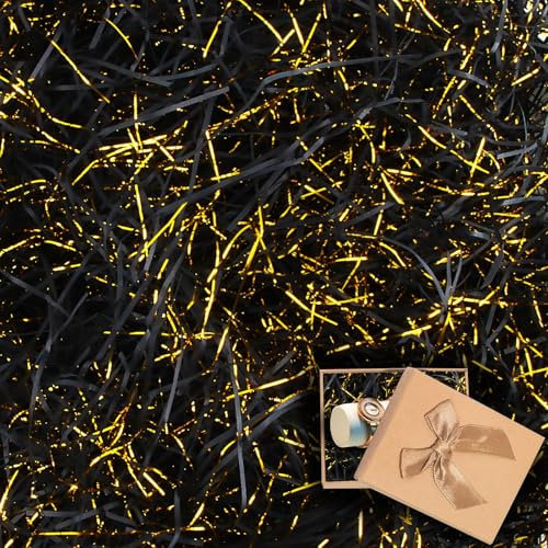 Füllmaterial Geschenk, dellyy 200g Geschreddertes Papier für Geschenkbox, Raffia Hamper Shreds, Geschenkfüllung Papierschnitzel, Füllmaterial Papierschnitzel, Füllmaterial für Pakete