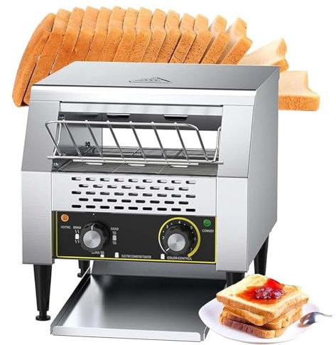 Cinta Transportadora Para Tostadora Eléctrica Acero Inoxidable, Tostadora Comercial 1300 W, 2200 W Y 2800 W, Tostadora Industrial De Sobremesa Para Cafeterías Y Tiendas Bagels,2200w