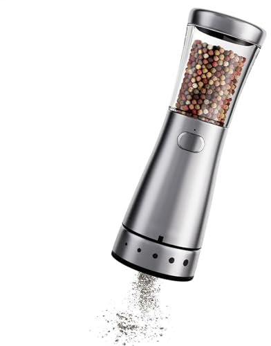 Molinillo de pimienta eléctrico, molinillo de pimienta recargable, molinillo de pimienta automático, molinillo de sal eléctrico ajustable, molinillo de pimienta de 5 engranajes, molinillo de sal y