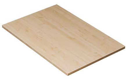 KESSLER PRO Spanplatte 25mm 90x60cm - Tischplatte für Möbelbau DIY - für Küche, Garage oder Werkstatt mit Verstärkten ABS-Kanten, Ahorn