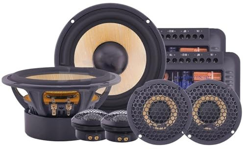 XFYESL 1kit 6.5 Inch Car Audio Sound System Tweeter Midrange Bass Full Frequency 3-way Component Speakers Set Subwoofer